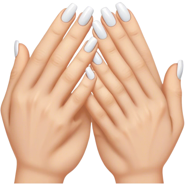 White Man shows manicure emoji