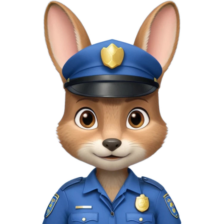 judy hopps with police suit from zootopia, pixar emoji