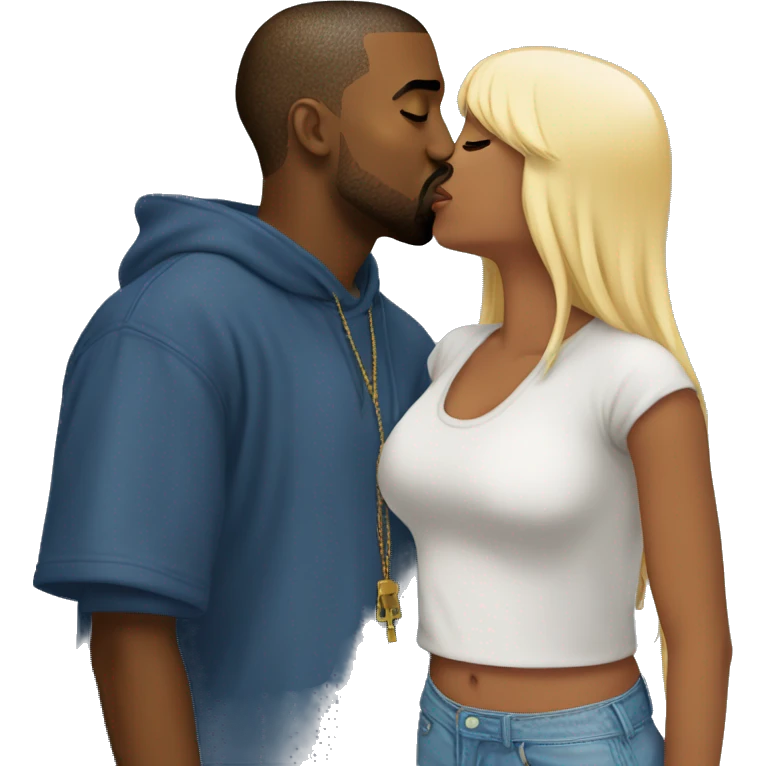 Lil tecca kissing Kanye  emoji