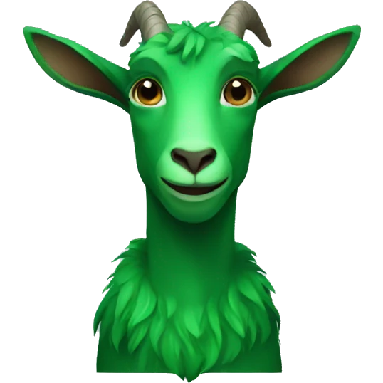 Green goat emoji