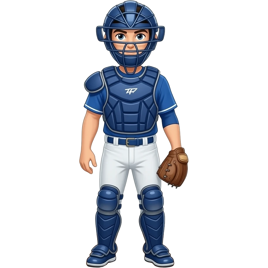 Baseball catcher in thong underwear emoji