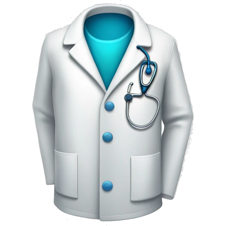 Lab coat with stethoscope emoji