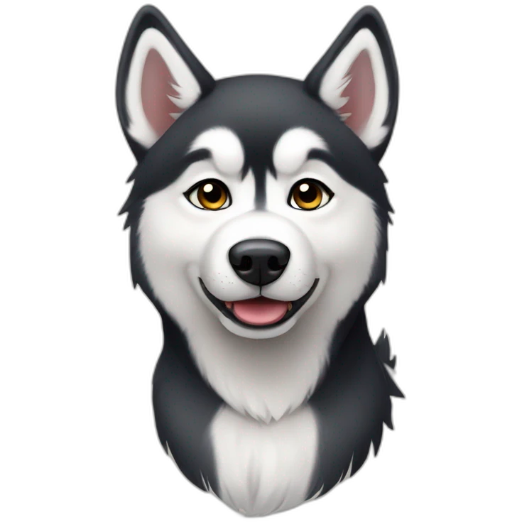 Cute little Siberian Husky emoji