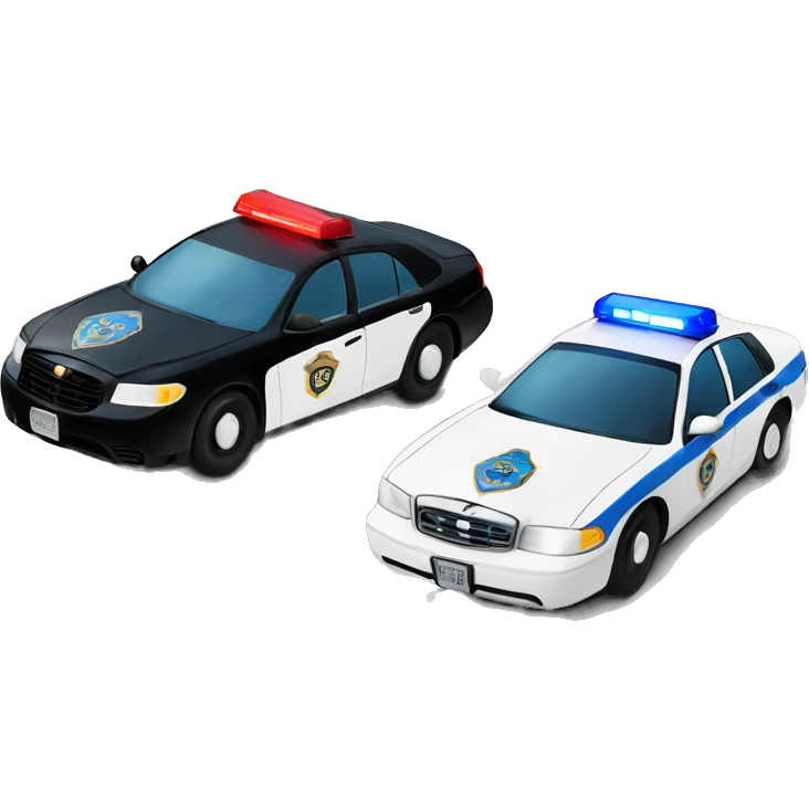 2 Cop cars side by side  emoji