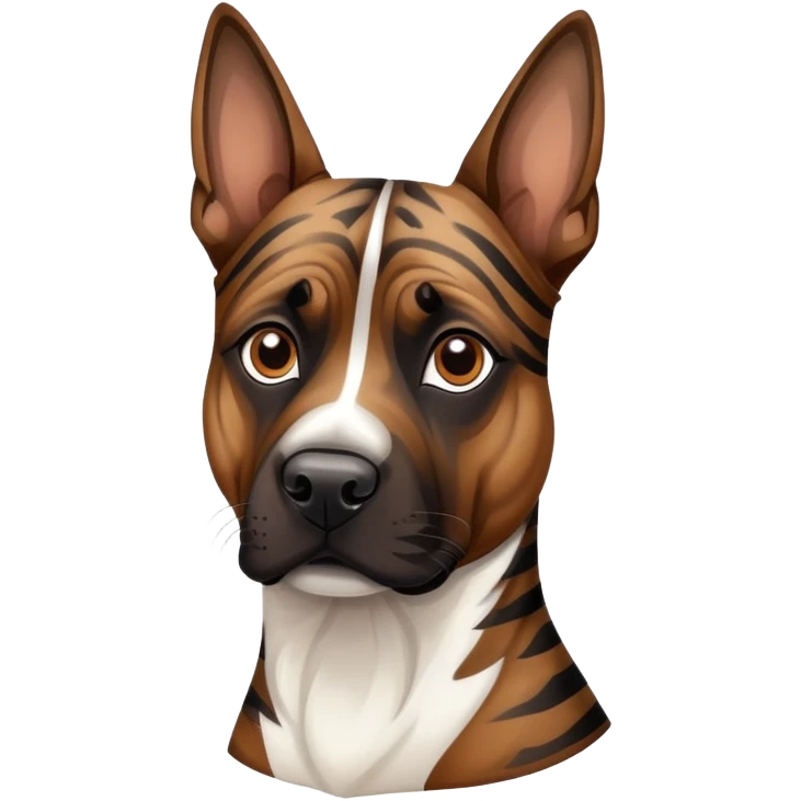 a dog that looks like a brindle Hanoverian emoji