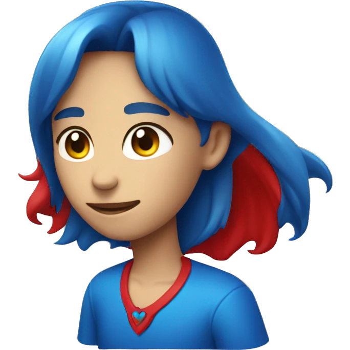 Corazón azul y rojo emoji