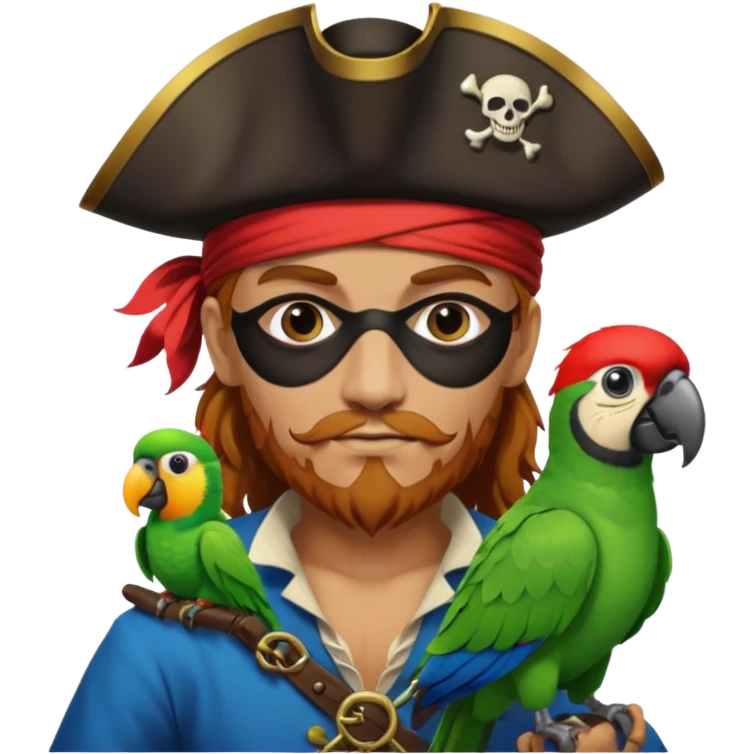 pirate and parrot emoji