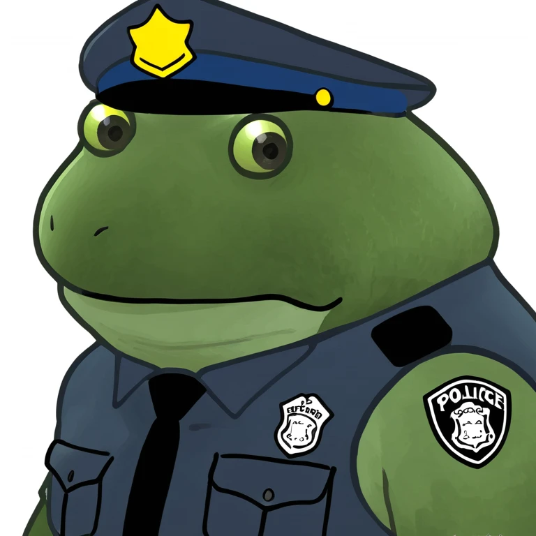 bufo in a police suit emoji