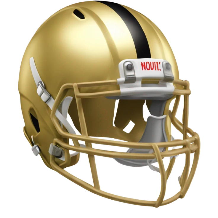 Gold football helmet  emoji