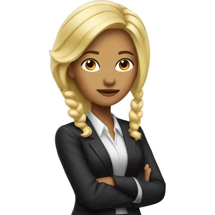 blonde lawyer girl emoji