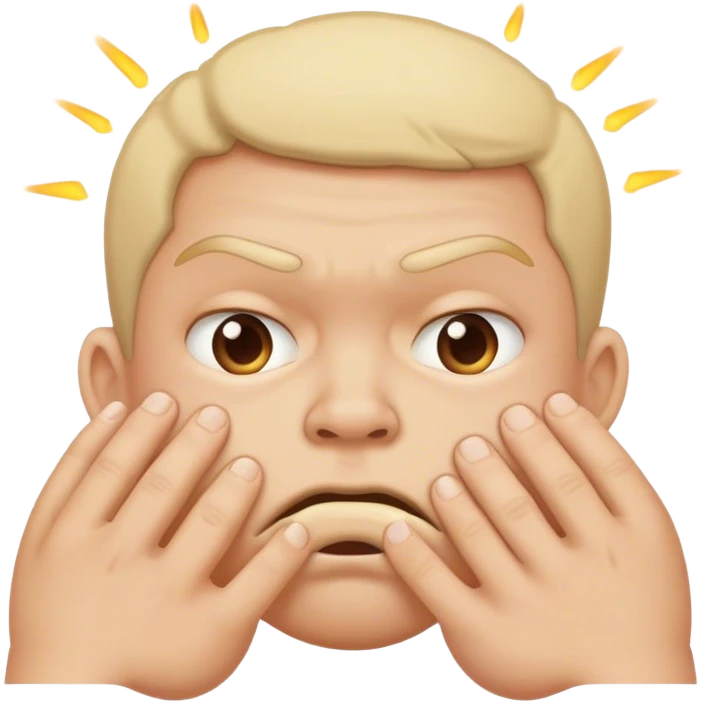 Face clenched up trying to force a fart emoji