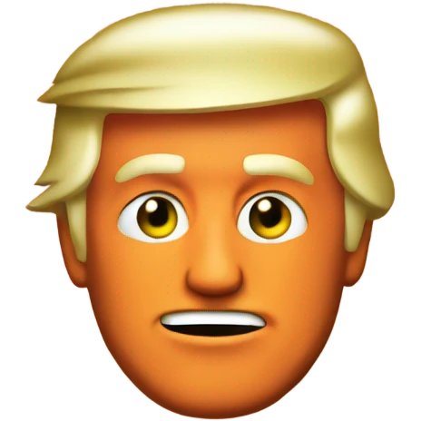 Donald trump as an orange emoji