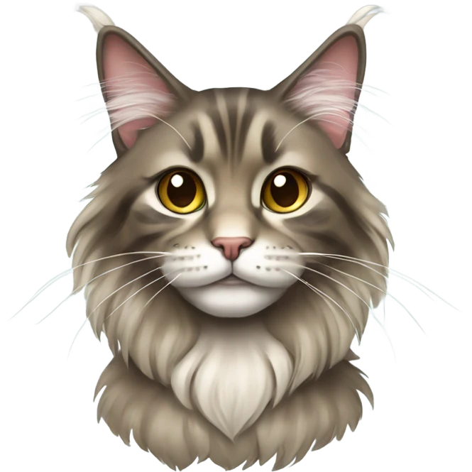 Maine Coon girl with bow emoji