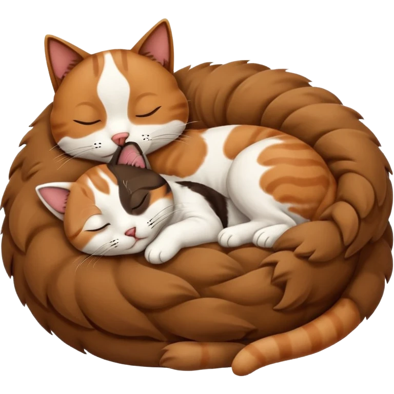Cat and Dog sleep emoji