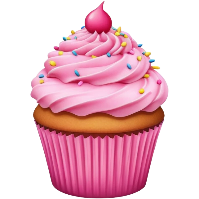 cupcake with pink icing emoji