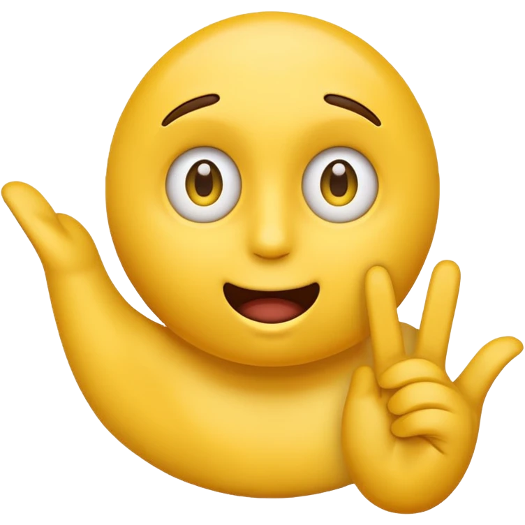 make and emoji with just a regular emoji face holding their hand up in disbelief  emoji