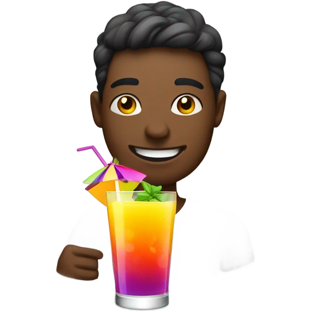 chill vibes with a drink emoji