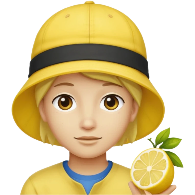Lemon with a backwards hat  emoji