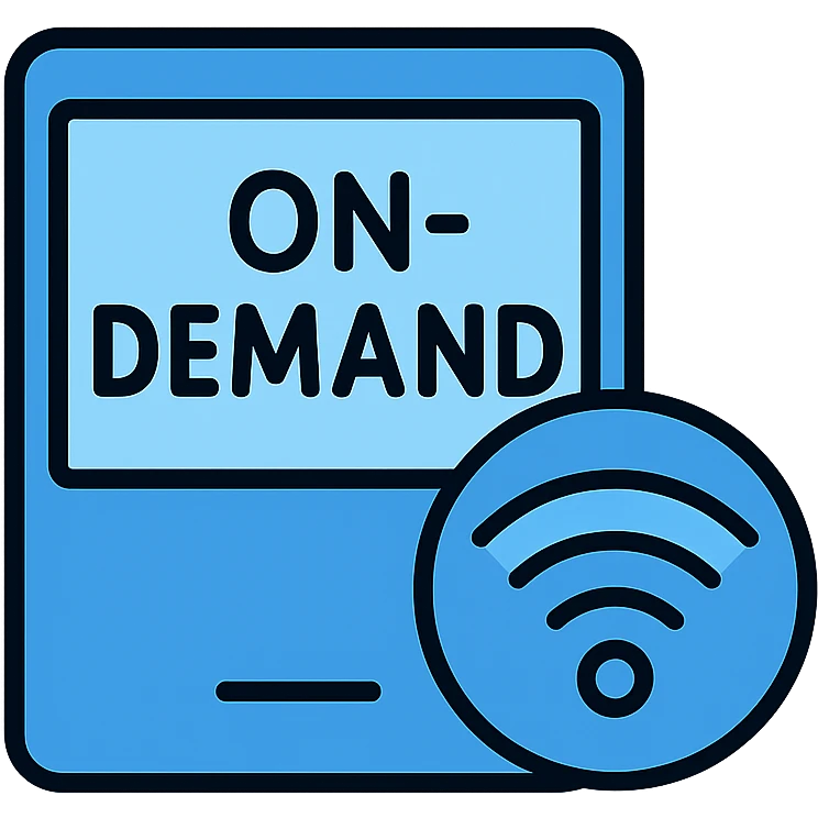 On-Demand Connectivity icon, modern, shades of blue emoji