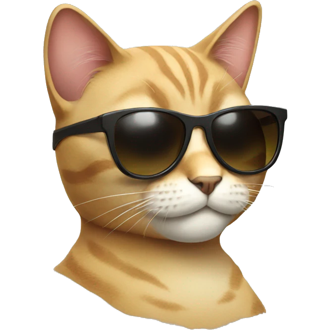 Cat with sunglasses emoji