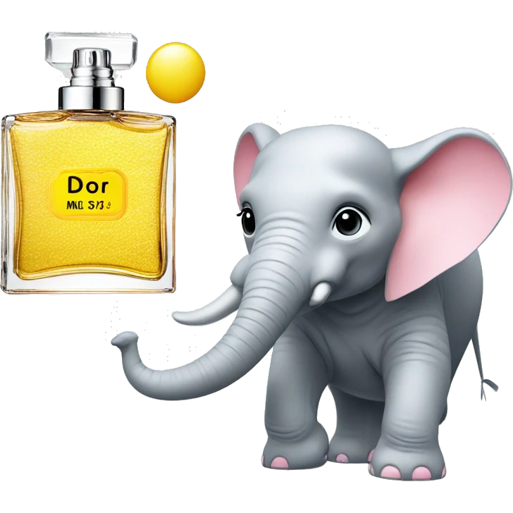 Miss Dior perfume and drunk elephant  emoji