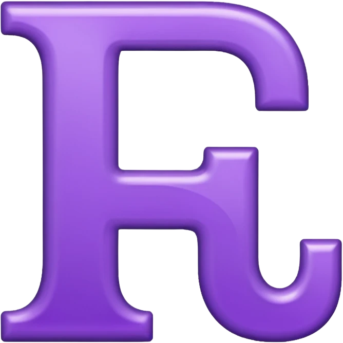 purple capital letter "T" alphabet emoji