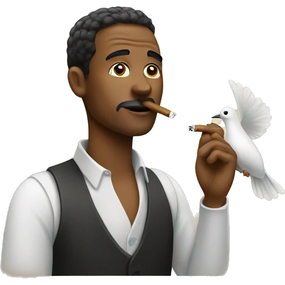 A man Smoking Dove  emoji