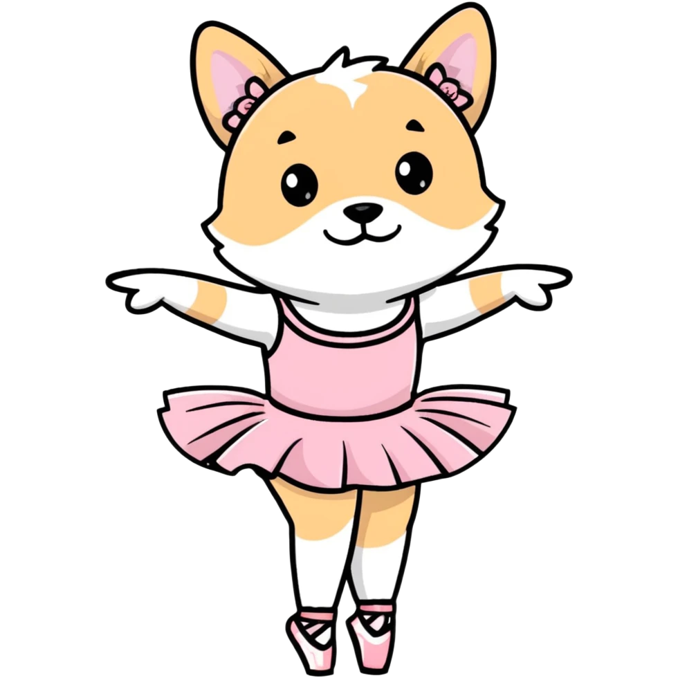 dog as a ballerina emoji