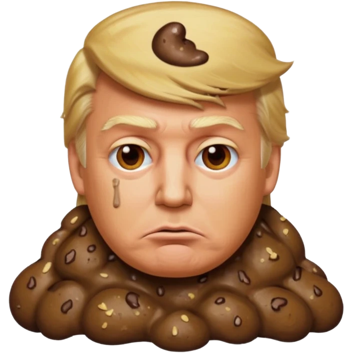 donald trump covered in poop emoji emoji