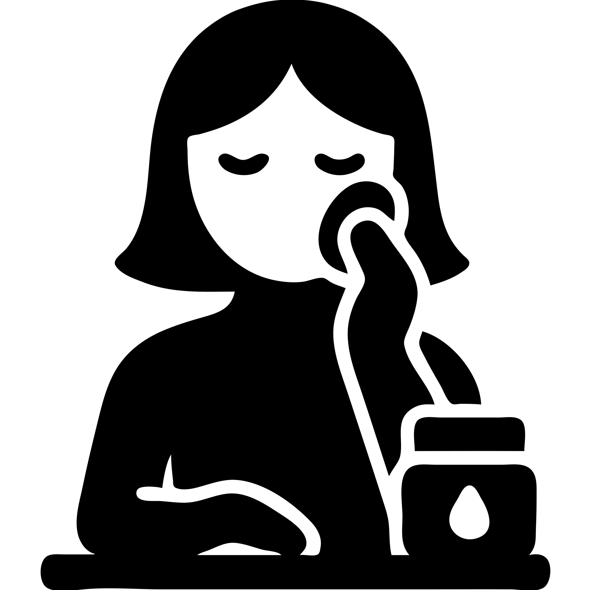 girl making skincare, solid filled icon, simple silhouette emoji