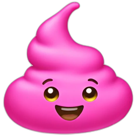 Pink poop emoji