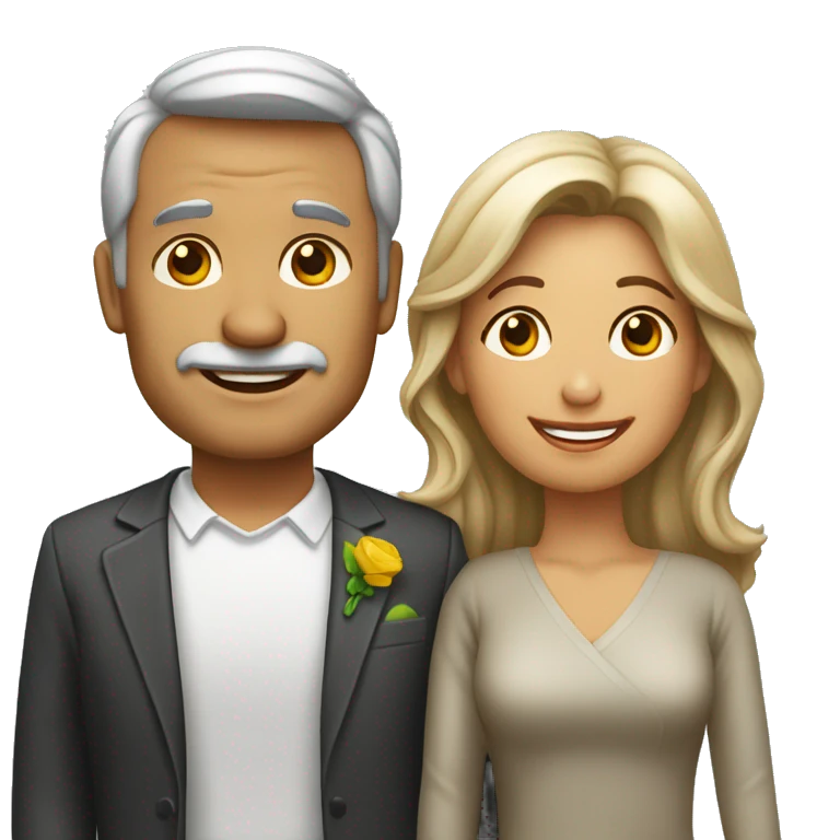 hombre y mujer casados de 50 años emoji