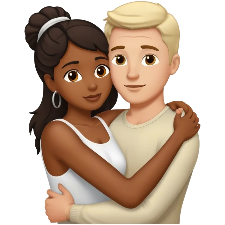 White boyfriend black girlfriend emoji