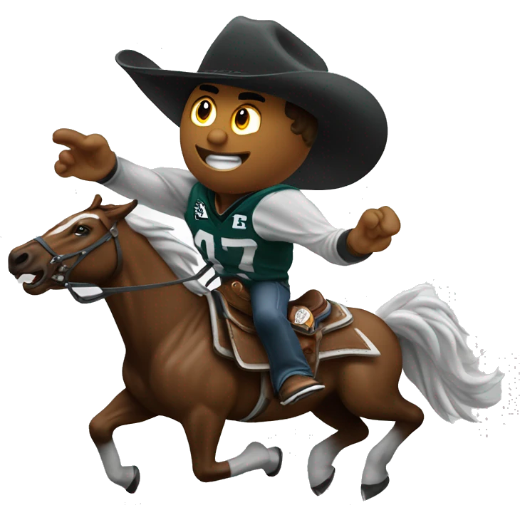 Philadelphia Eagle squashing a cowboy emoji