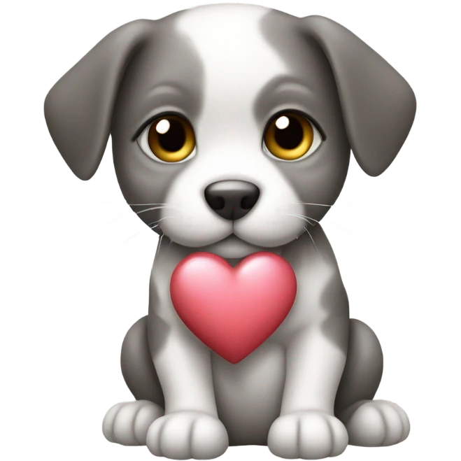Cute baby animal (any kind) holding a heart emoji