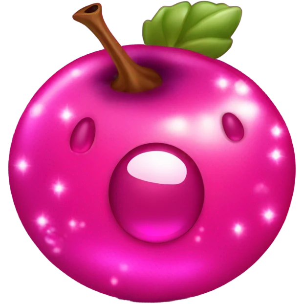 Hot pink blueberries with sparkles  emoji