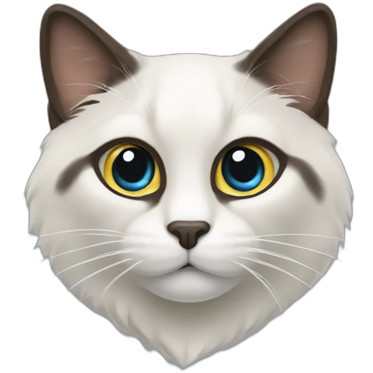 Gato siamés snowshoe emoji