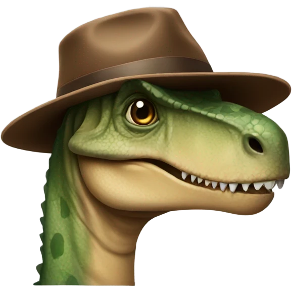 dinosaur with a hat emoji
