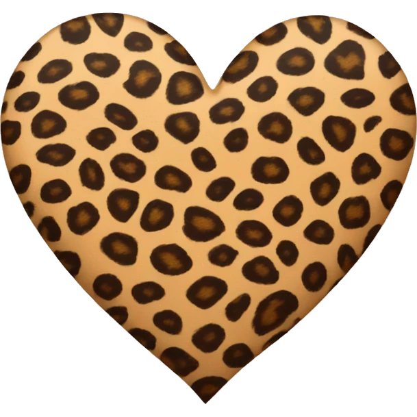Leopard print heart emoji