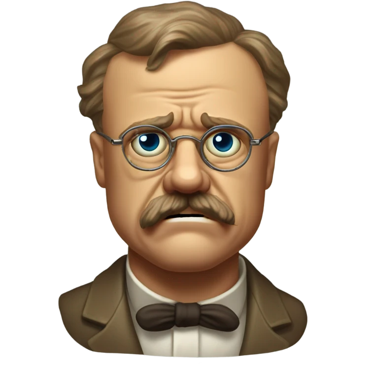 Theodore Roosevelt with rabies emoji