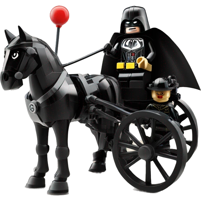 Lego Batman and Darth Vader 1790 horses and carriage  emoji