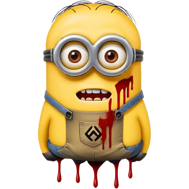 Despicable me minion dead bleeding emoji