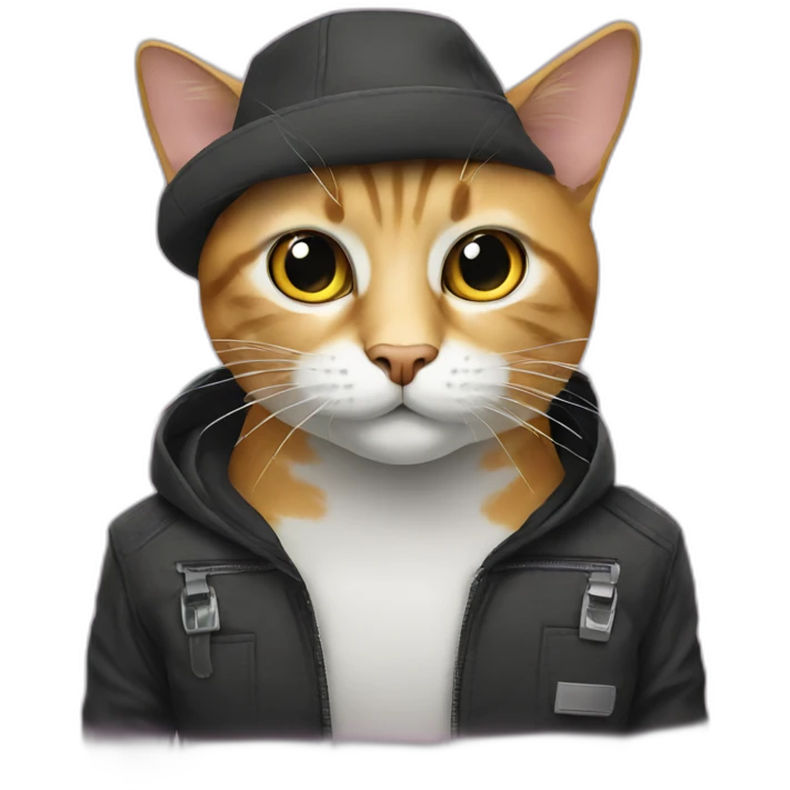 Cat hacker emoji