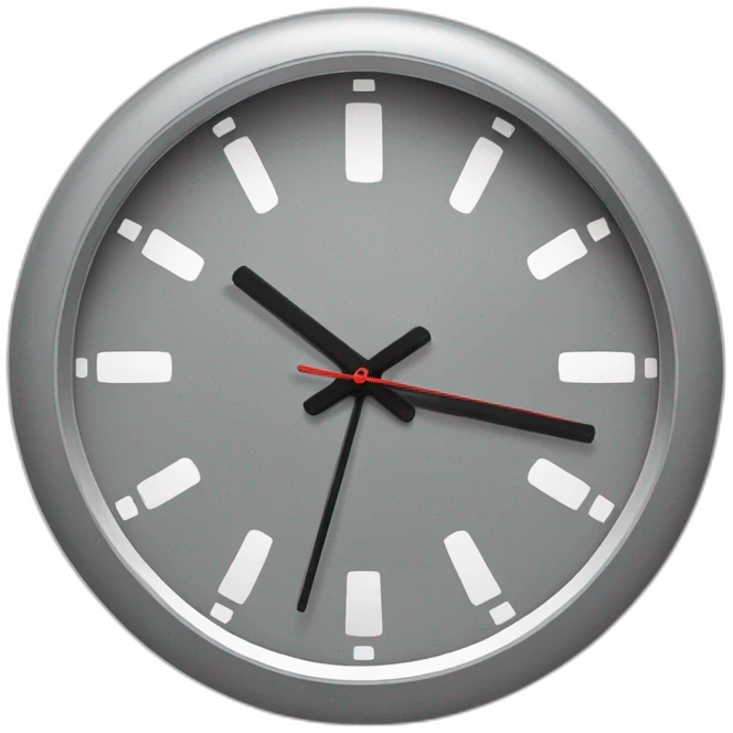 reloj de pared gris emoji