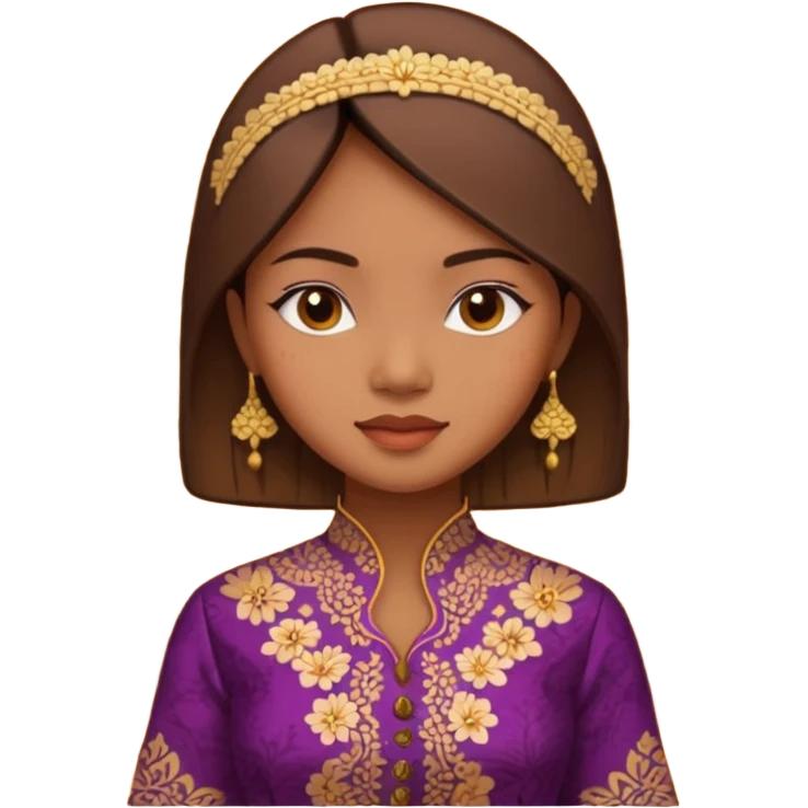 create an indonesian tropical girl wearing kebaya emoji
