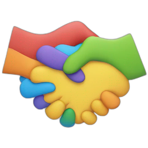 Shake hands autism colours emoji