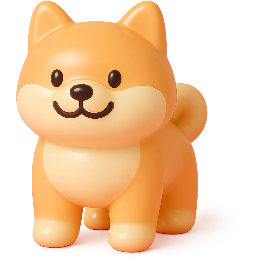 shiba inu, happy emoji