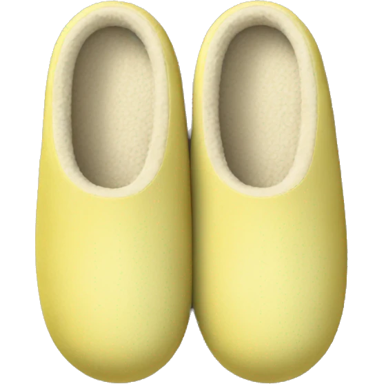 Light Pale yellow  luxury slippers emoji