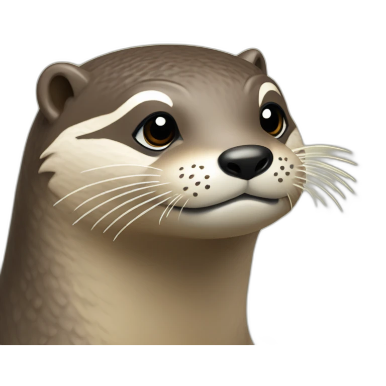 loutre sur un stylo emoji