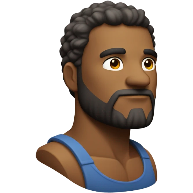 A voluminous man emoji